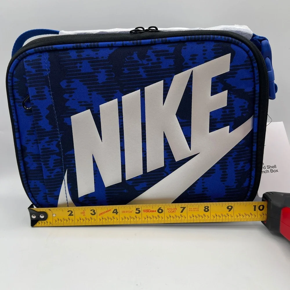 Nike Futura Fuel Hard Shell Lunch Box Game Royal Silver NWT back to school